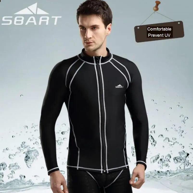 

Sbart New Surfing Sunscreen To UV Jellyfish Watersports Swimwear Long Sleeve Warm Male Diving Coat Rushed Snorkeling S705