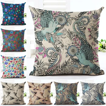 

2016 Newest Home Decor Cushion Cover Flower Home Decorative Floral Printed Throw Pillowcase Cojines Almofada