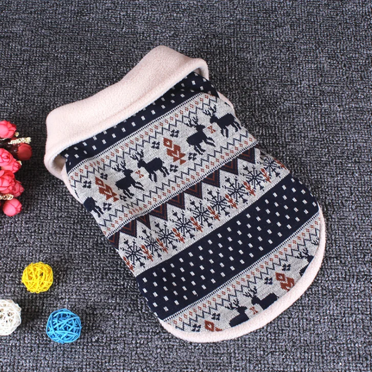 Домашнее животное Рождественский свитер Милый лось Снежинка кошка зимняя одежда собака пальто Одежда для щенков рождественское платье