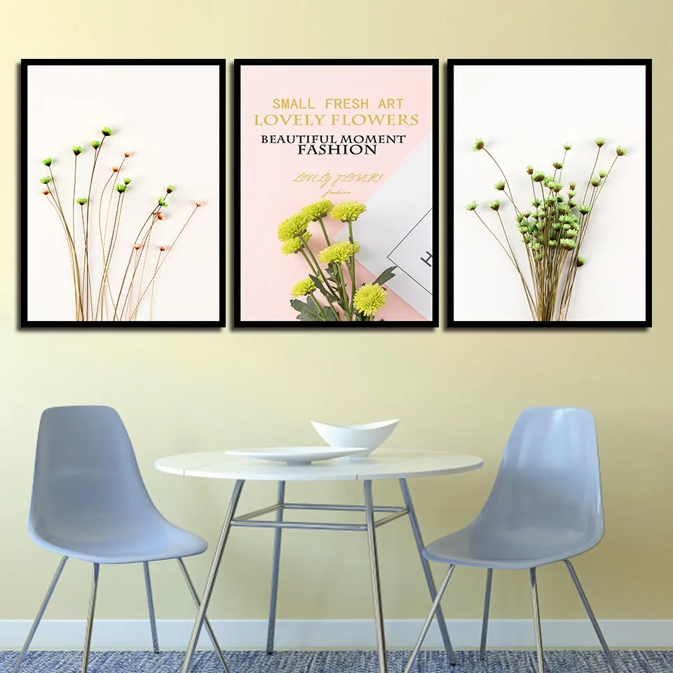 Beautiful Fashion Flowers Poster For Living Room Pop Pictures Nordic Style Wall Art Canvas Print Quotes Painting Home Decoration | Дом и сад