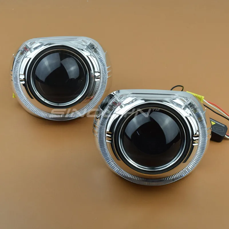 Sinolyn angel eyes H4 H7 линзы для проектора Биксеноновые 3,0 линзы для фар Светодиодный Halo для автомобильных фар аксессуары для модернизации H1 HID лампы