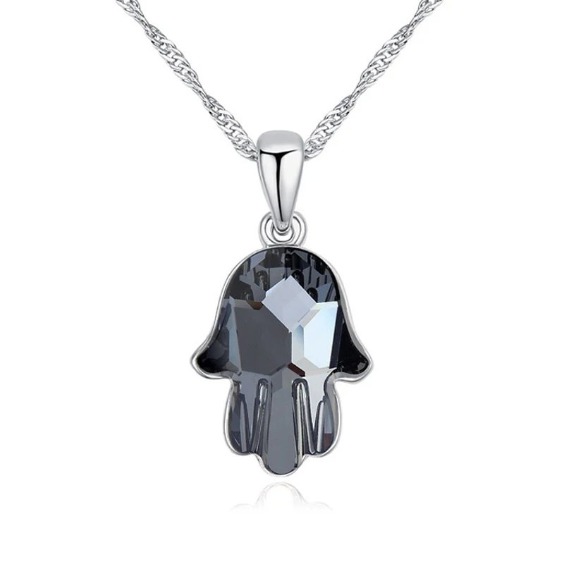 

11.11 New Crystal Hamsa Fatima Design Famous Brands Chokers Necklaces Pendants for Women Made with Austria Elements Best Gift