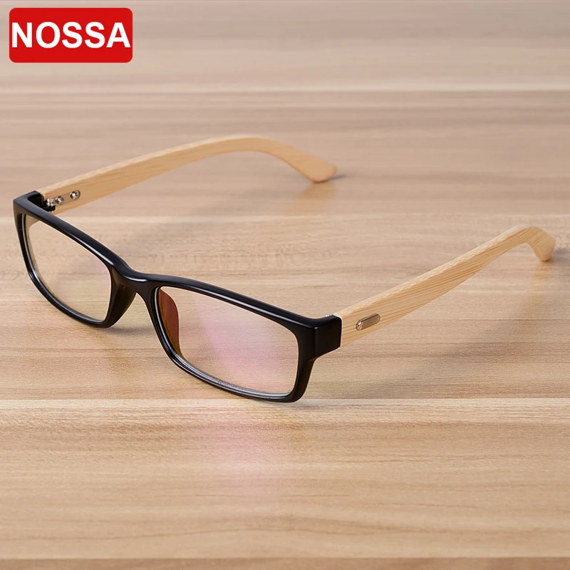 

NOSSA Handmade Bamboo Glasses Frame Women Men Vintage Myopia Prescription Eyewear Frame Wooden Spectacle Eyeglasses Goggles