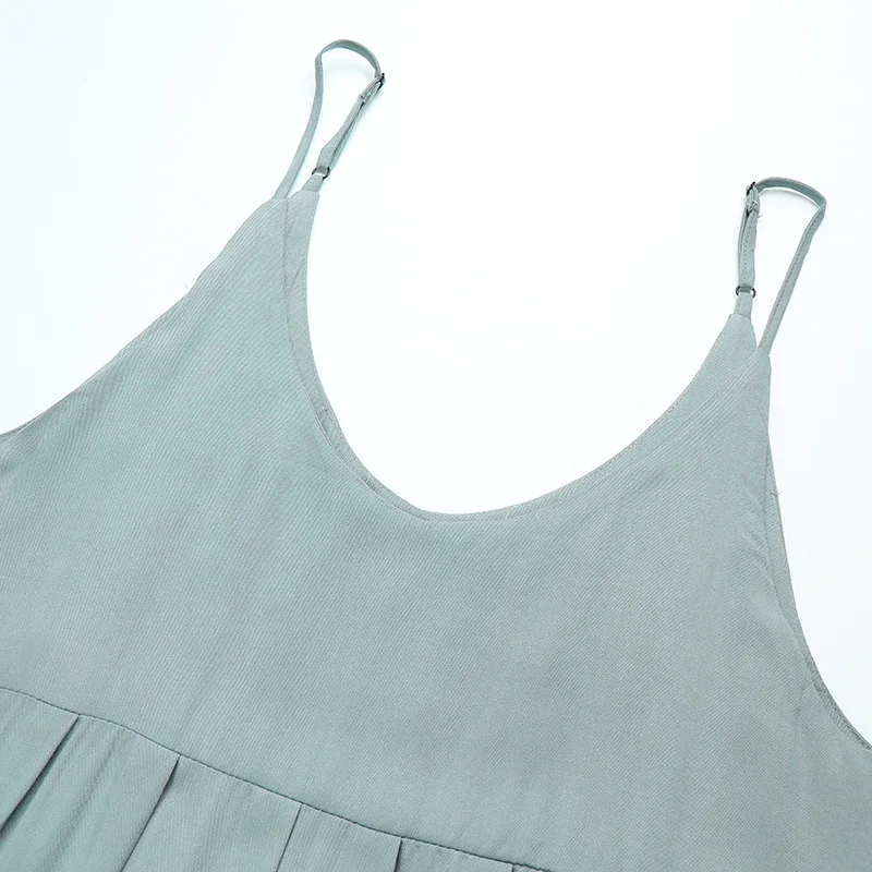EaseHut 5XL Платье большого размера без рукавов с V-образным вырезом и средней талией Хлопковое платье Свободные Повседневное летние платья и сарафаны