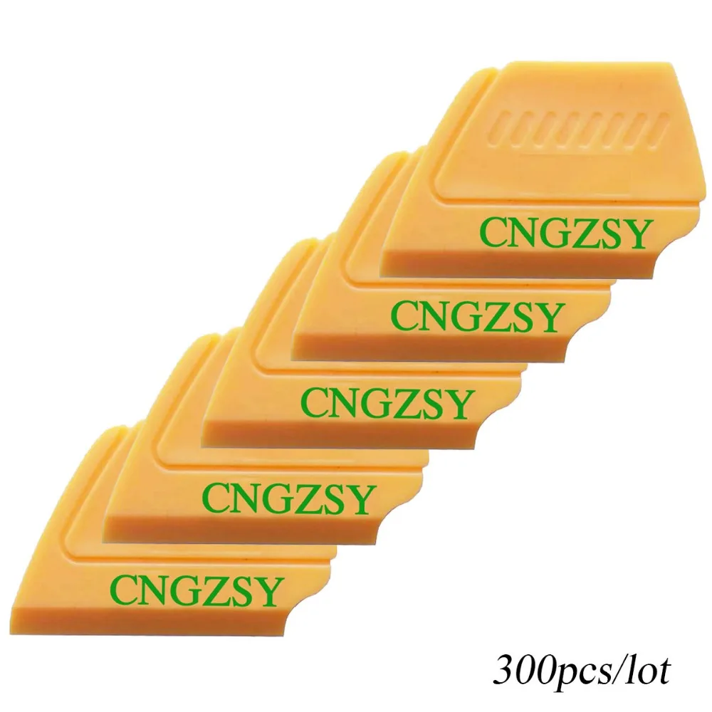 

300PCS Small Yellow Corner Reach Practical Scraper Vehicle Car Wrapping Squeegee Window Glass Tint Tool Factory Outlet 300A14