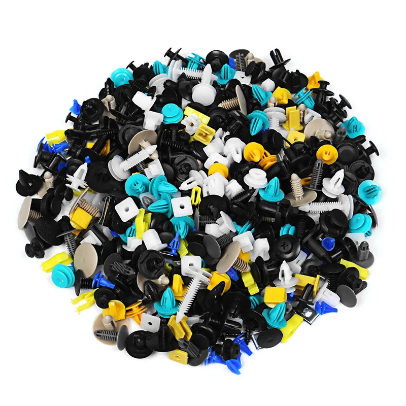  1Set /500Pcs Auto Mixed Fastener Clip Bumper Car Push Engine for Fender Fastener Clip Door Trim Pan