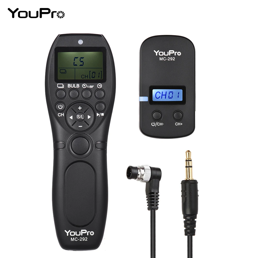 YouPro MC-292 DC0 2.4G Wireless Remote Control LCD Timer Shutter Release for Nikon Kodak for Fujifilm S5 S3 Pro DSLR Camera YouPro MC-292 DC0 2.4G Wireless Remote Control LCD Timer Shutter Release for Nikon Kodak for Fujifilm S5 S3 Pro DSLR Camera