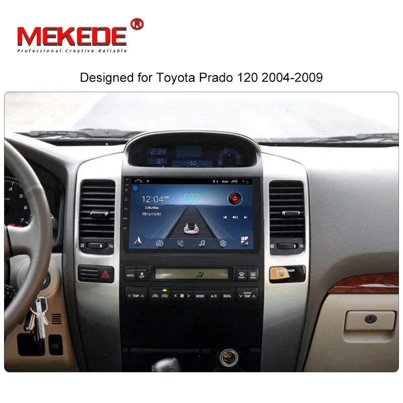 Perfect MEKEDE Android 8.1 car dvd 2 din multimedia player for Toyota Prado 120 Land Cruiser 2004-2009 Car Radio GPS Navigation 4 Core 5