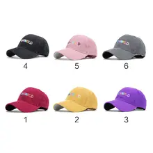 Женская бейсбольная Кепка унисекс из бархата с вертикальными полосками, популярная бейсболка в стиле хип-хоп с разноцветными буквами и вышивкой