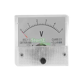 

DC Analog Meter Panel 5V Current Voltage Ammeters 85C1 0-5V Gauge