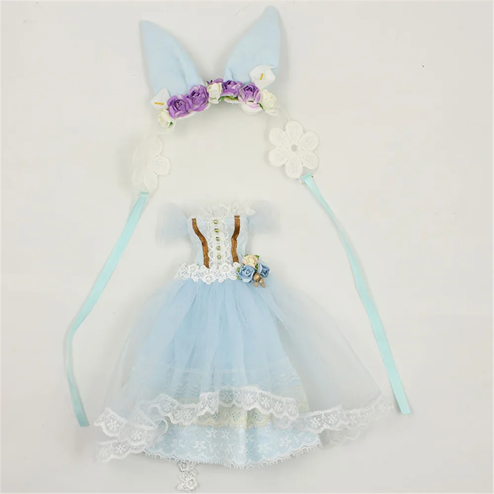 Blyth Кукла Кролик свадебное платье подходит для соединения blyth кукла ледяной licca кукла azone - Цвет: like the picture