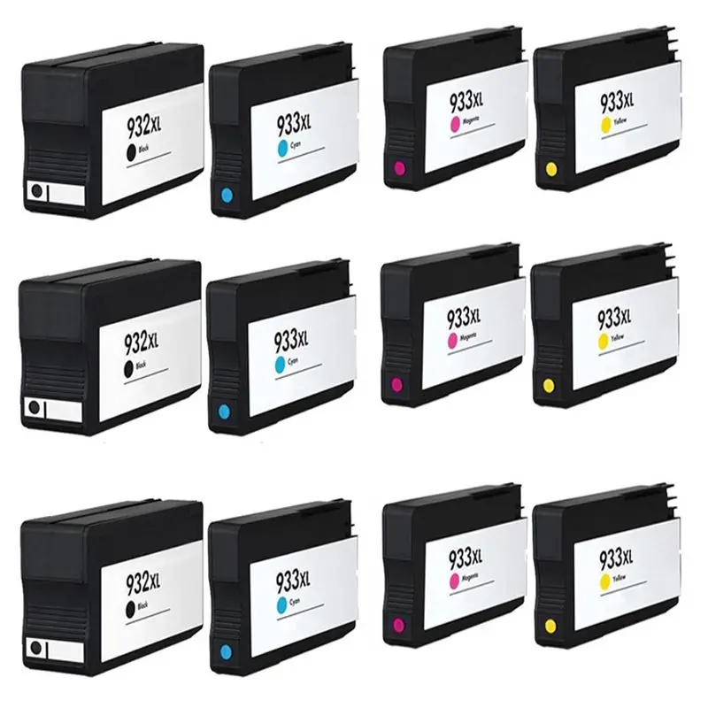 

12pk 2015 New [Hisaint] hp 932 933 XL Ink Cartridges For Officejet 6100 6600 6700 H711a H711n set