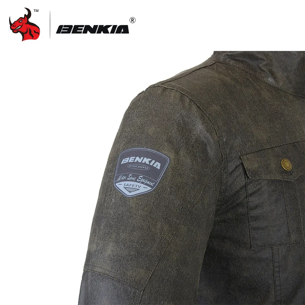 BENKIA Vintage chaqueta de la motocicleta de los hombres es la motocicleta de carreras de chaqueta Moto chaqueta motocross chaquetas Motoqueiro Couro