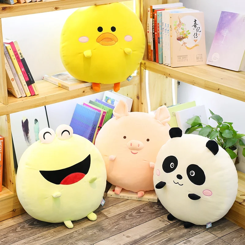 

Babiqu 1pc 40cm Cute Animals Plush Toys Stuffed Soft Cartoon Pillows Kawaii Pig Panda Yellow Duck Frog Toys for Children Gifts