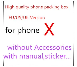 

50pcs/High Quality US Version Phone Packaging Packing Box Case For iPhone X Without Accessories Empty Package Box