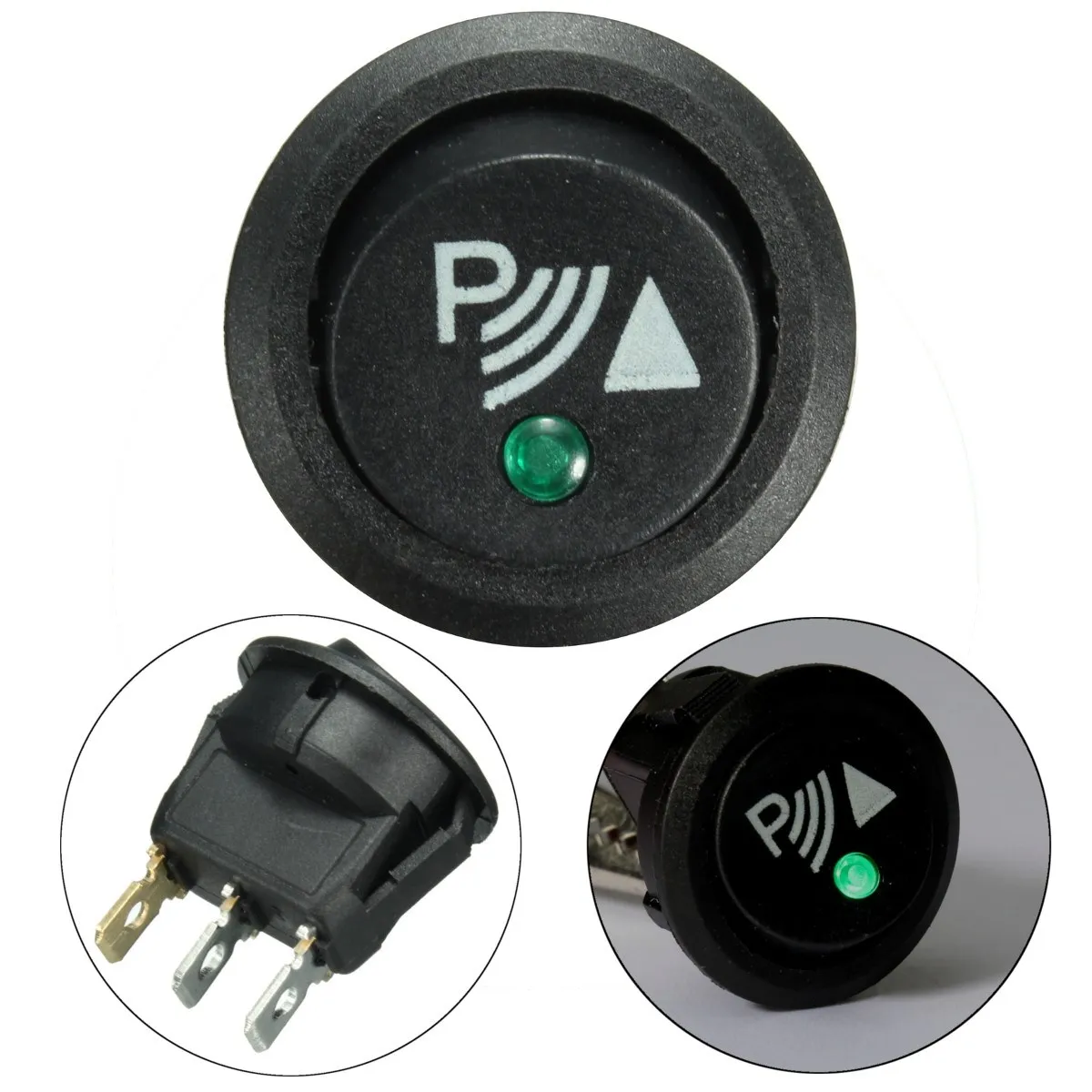 

Round 3 Pin Rocker / Parking Off Switch Front Rear Walking Sensor