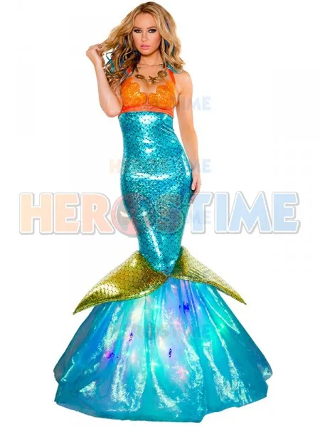 

Womens Fantasy Backless Mermaid Halloween Costume