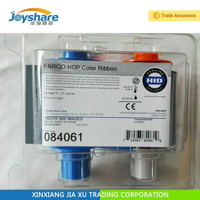 Fargo HDP5000 84061 цветная УФ лента YMCFK 500 Печать Запечатанный