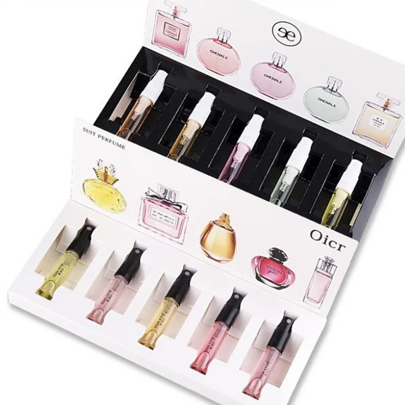 

5 Bottles/1Set Perfumed for Women Atomizer Essential Oil Beautiful Package Parfums Fashion Lady Flower Fruit Fragrance with Box