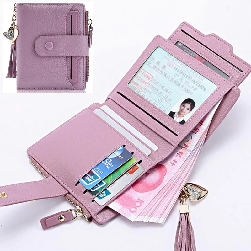 

High Quality Genuine Leather Women Female Clutch Lady Wallet Luxury Brand Money Bag For Girls Coin Purse Card Holders Carteras