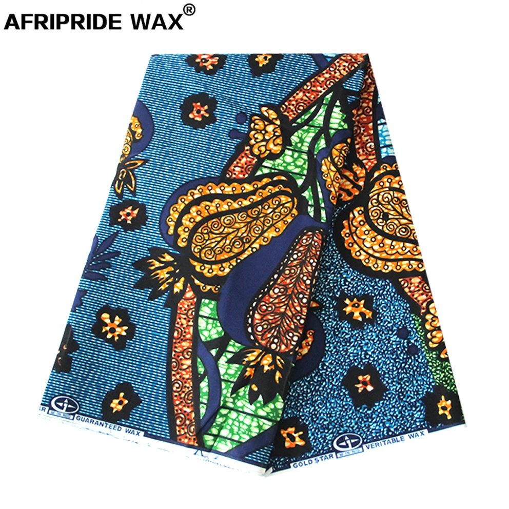 

2019 african ankara fabric high quality wholesale african flower 100% cotton real wax brocade fabric for clothing A18F0450