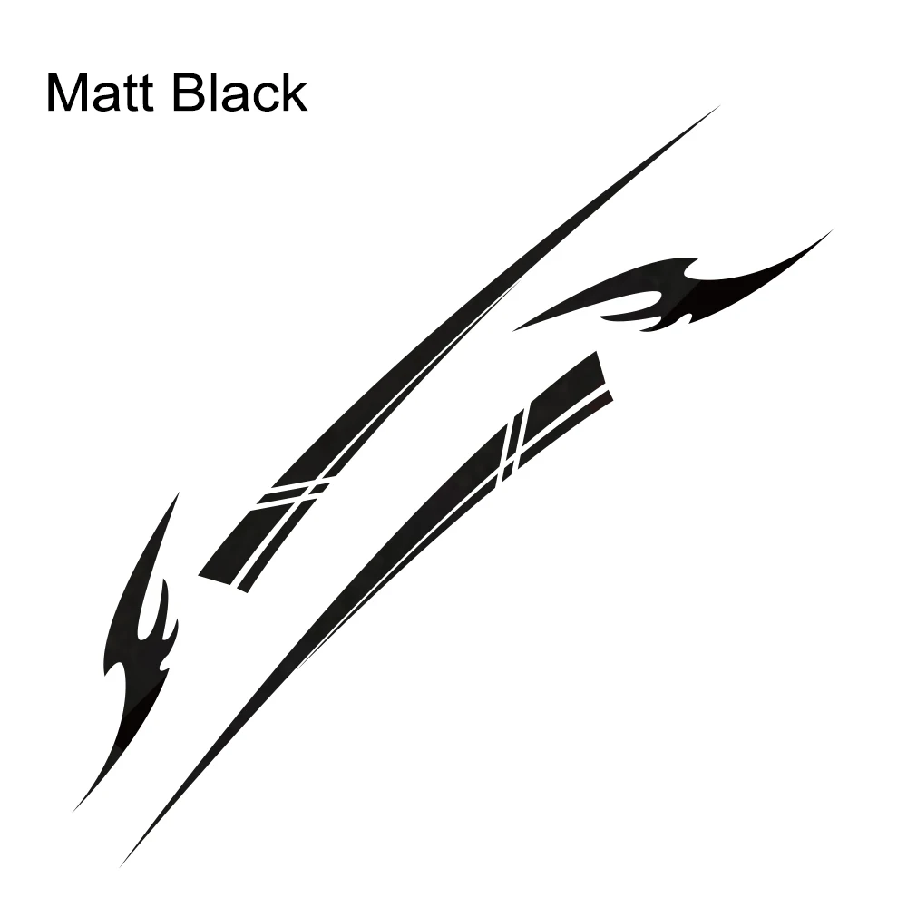 Накладка на капот автомобиля Наклейка стильная авто стороны тела виниловая пленка наклейки гонки спорт графика тюнинг автомобильные аксессуары для Honda Civic - Название цвета: Matt Black