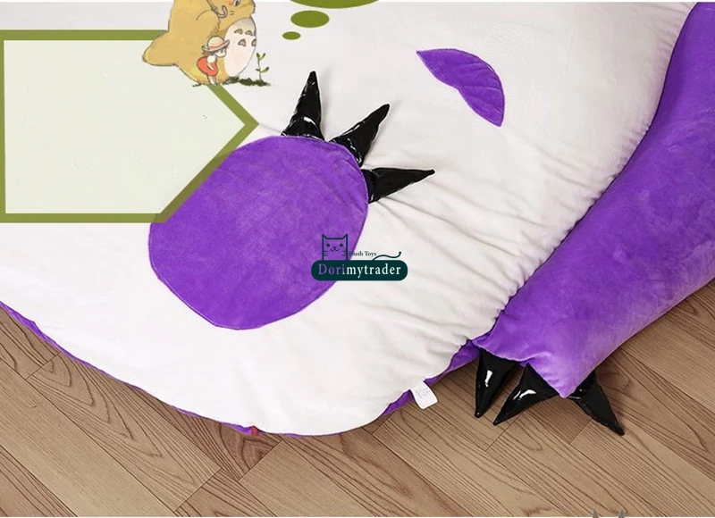 Dorimytrader 200cm x 170cm Japan Anime Totoro Sleeping Bag Plush Soft Beanbag Double Bed Mattress Sofa Tatami Carpet 2 Sizes Free Shipping DY60994 (4)