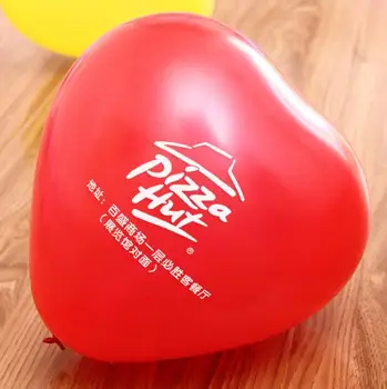

500pcs 10" 2.2g/pc Red Heart Shape Customized Balloons Company LOGO Print Baloons Advertisement Balaos Promotional Gifts Balons