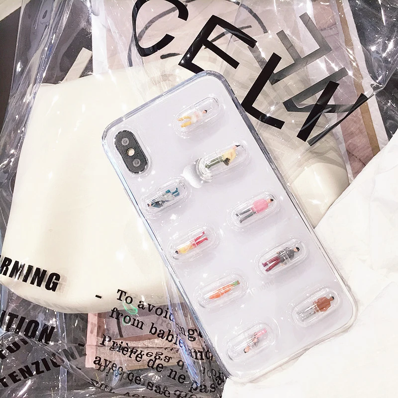 Прозрачный мягкий чехол GlamPhoneCase для iphone X 8 8plus 7 6 6S 7plus 6plus +|Бамперы| |
