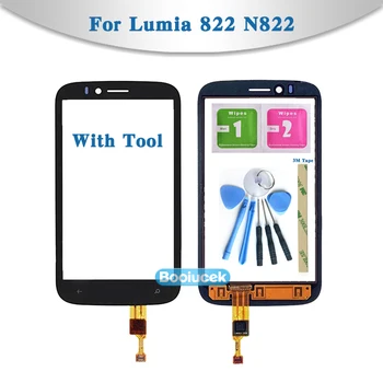 

High Quality 4.3" For Nokia Lumia 822 N822 Touch Screen Digitizer Sensor Outer Glass Lens Panel Black+Tracking Code