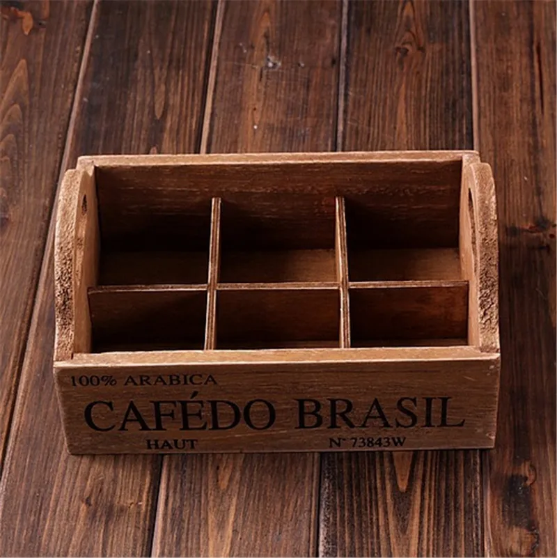 Новая деревянная коробка для хранения мелочей, креативные ювелирные изделия ручной работы, коллекция Organizador, домашний декор, деревянная коробка для хранения, 6 решетчатых, porta joias - Цвет: Original
