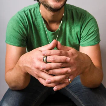 

Mens Black Poker Gambling Spinner Ring in Stainless Steel Two Tone Wedding Band Lucky Pokerstars Male Jewelry