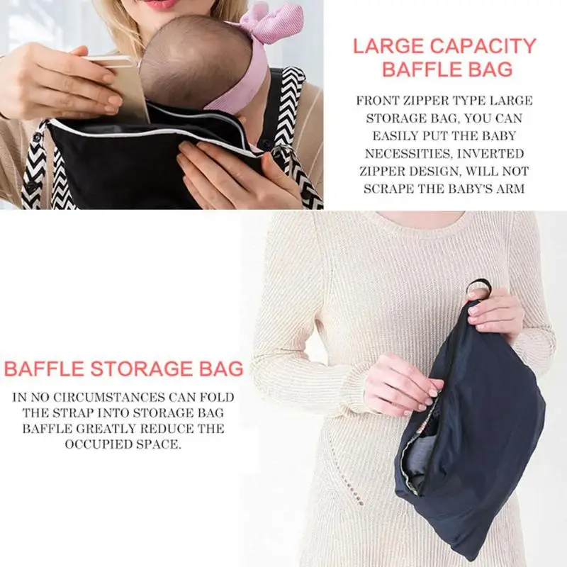 5-36M Newborn Baby Front Facing Carrier Infant Sling Backpack Back H-shape Kids Pouch Wrap Carrier with Large storage Bag