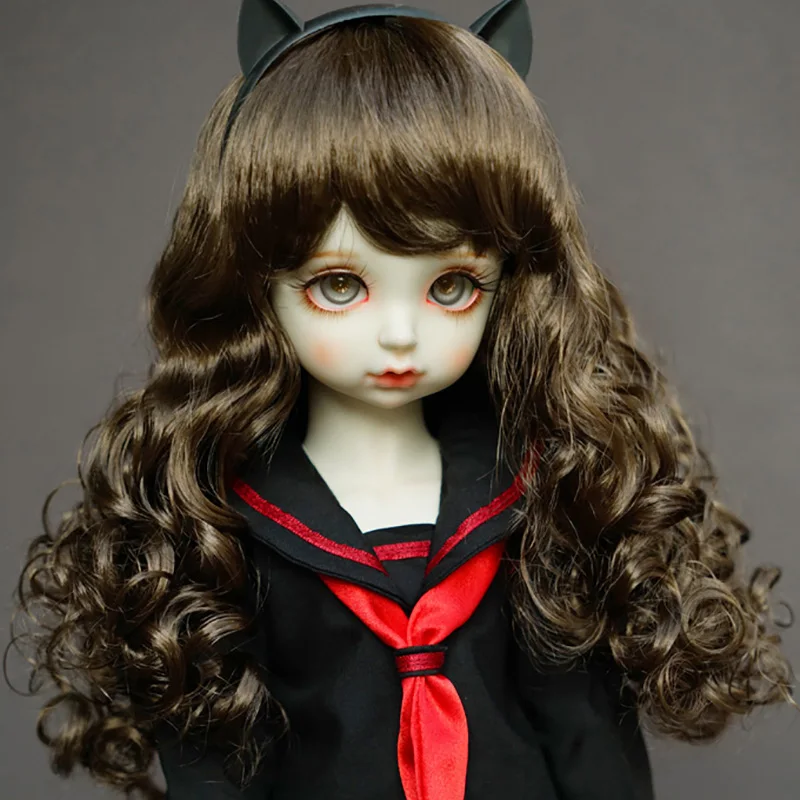 Cateleya BJD SD парик для кукол имитация мохера коричневые волнистые волосы 1/3 1/4 1/6 куклы аксессуары для волос