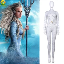 映画アクアマンアトランティス女王 Atlanna コスプレ衣装の女性革 Atlanna ジャンプスーツ衣装ハロウィンコスチューム女性のための(China)