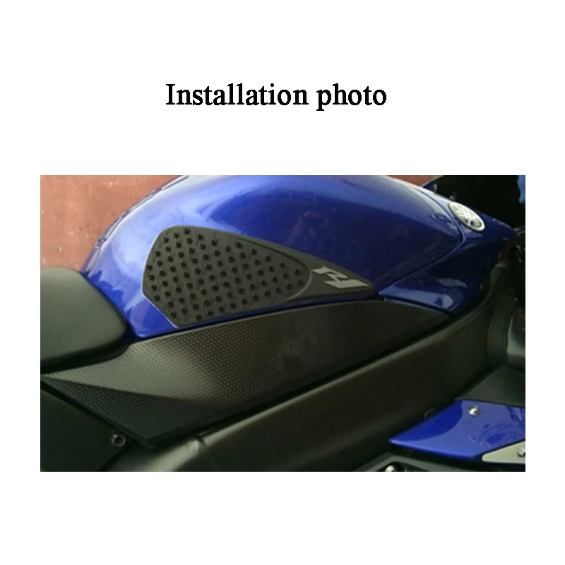 MTImport YZF R1 YZF-R1 Anti slip Tank Pad Side Gas Knee Grip Traction Pads Sticker Decals For Yamaha YZF R1 2004 2005 2006 (2)