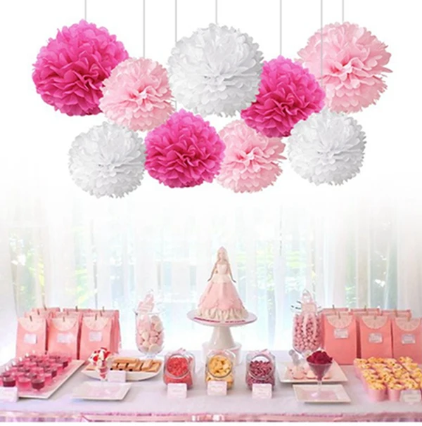 Paper flower ball B PATIMATE Гирлянда для первого дня рождения, для первого мальчика, для маленькой девочки, на один год, на день рождения, баннер с днем рождения, Декор для дома - Цвет: Paper flower ball B