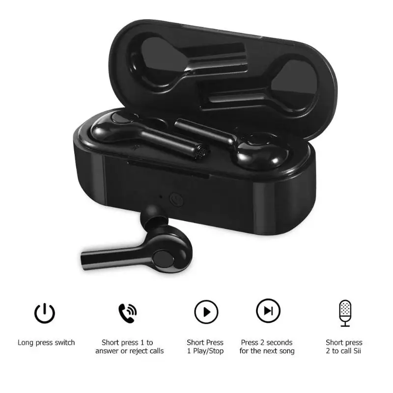 Беспроводные Bluetooth наушники fone de ouvido sem fio V5.0 TW08 Airpots стерео с микрофоном PK i10 i30 i60 tws