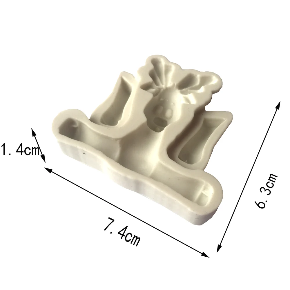 1 шт., силиконовая форма для украшения торта с изображением оленей, пряников, сахарных пуговиц, форма для шоколадной мастики