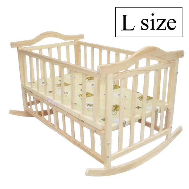 wooden baby rocker cradle