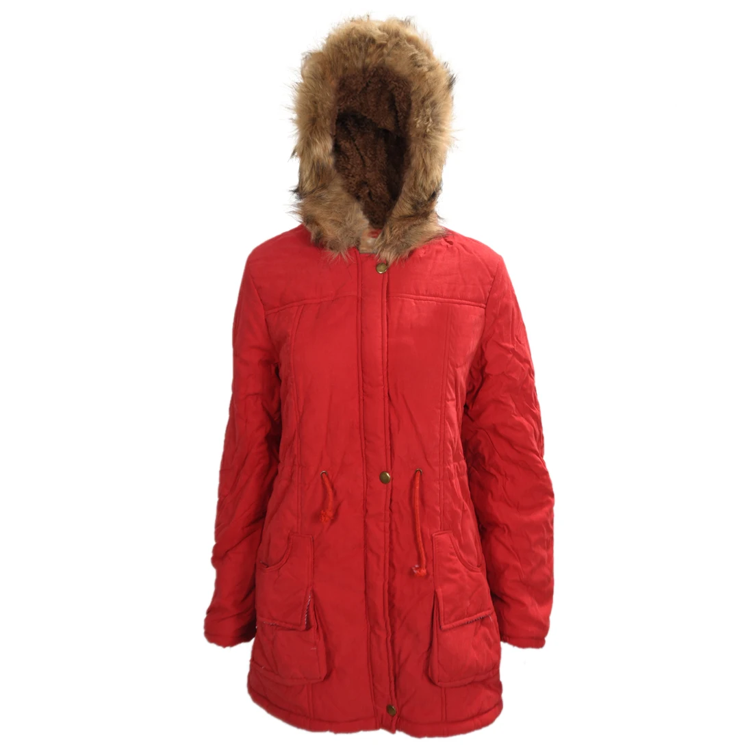 Женское зимнее длинное пальто с капюшоном и меховой подкладкой 12 цветов|outerwear