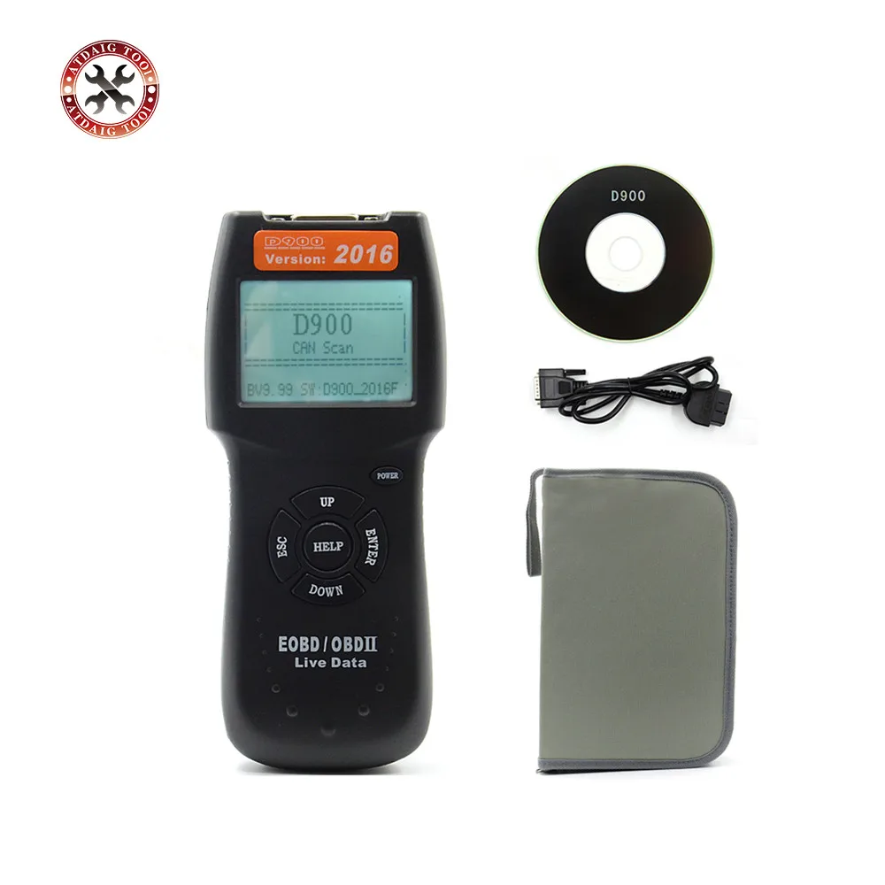 Профессиональный сканер D900 OBD2 универсальный диагностический ошибок двигателя