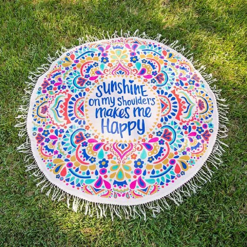 Buy Summer Large Microfiber Round Beach Towels 150cm