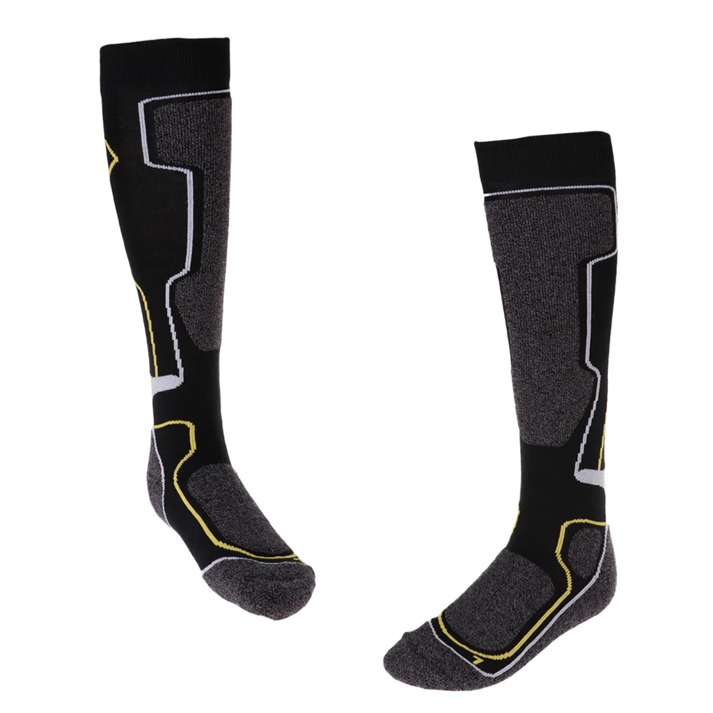 Men Ski Socks Warm Winter Sports Snowboard Knee-high Long Socks Size 39-42/43-46