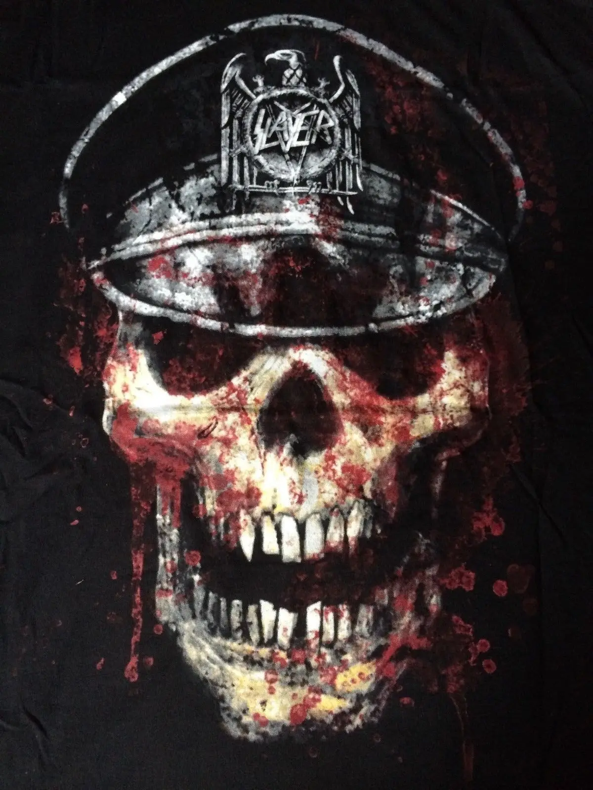 

Slayer Skull Hat Soldier 2008 Vintage T-Shirt Slatanic Wehrmacht Eagle Logo