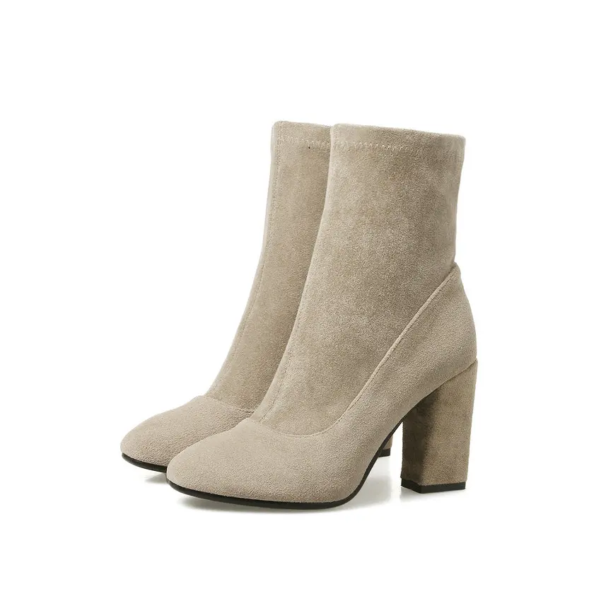 Suede Angle Boots ESVEVA 2017 Women's West Styl