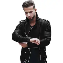 Новые осенние мужские мотоциклетные Короткая кожаная куртка дизайн индивидуальная тонкая верхняя одежда кожаная куртка Большие размеры хип-хоп костюмы