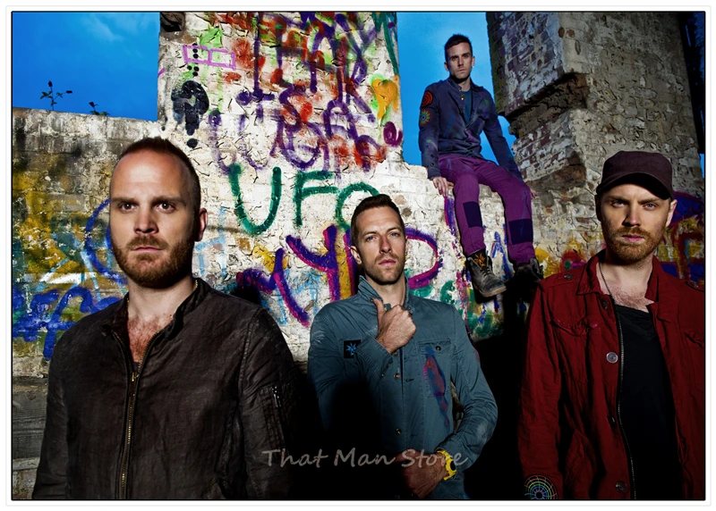 Coldplay рок постер музыкальной группы четкое изображение наклейки на стену украшение дома хорошее качество печатает белая крафт-бумага 42x30 см