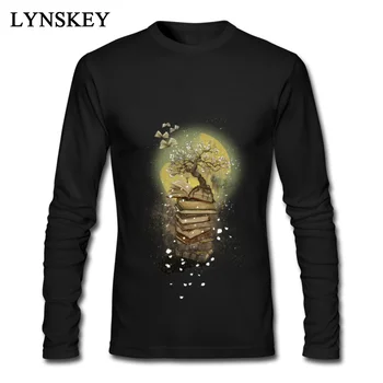 

Tree Of Knowledge Autumn Winter Mens T Shirt 2017 Newest Pure No Buttons Long Munich Slim Fit Tee Shirt Homme