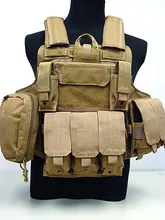 Tactical Vest CS Wargame Airsoft Paintball MOLLE CIRAS Combat Vest CIRAS Tactical Vest With Triple Magazine Pouch ACU/WOODLAND